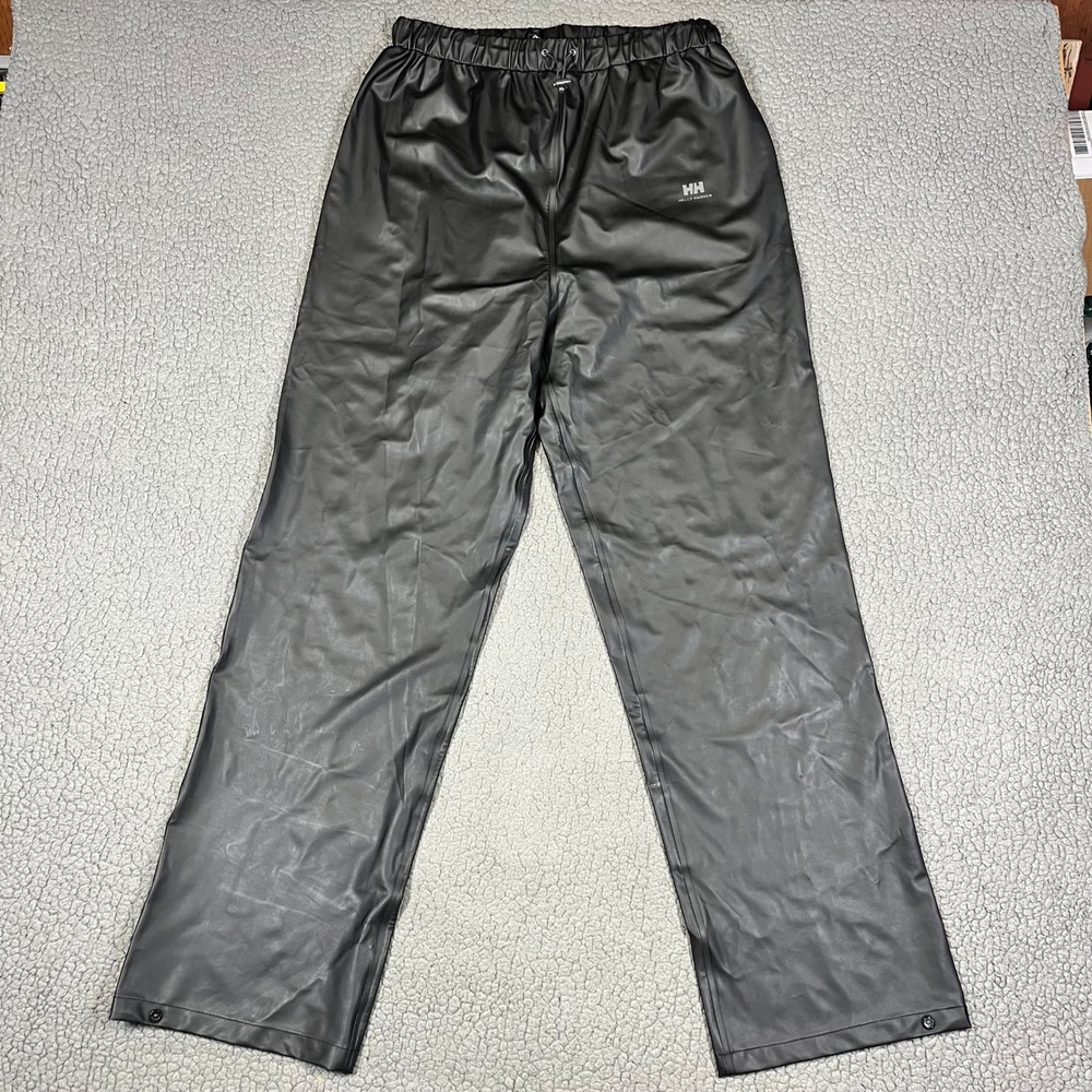 Helly Hansen Rain Pants Men M Waterproof Polyurethane Black Gorpcore